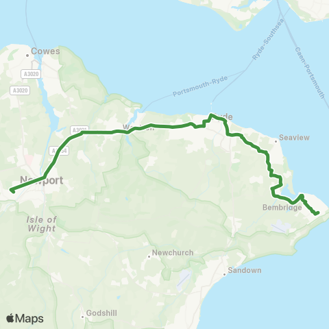 Southern Vectis  map