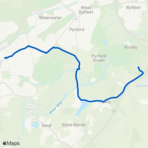 Woking Community Transport  map