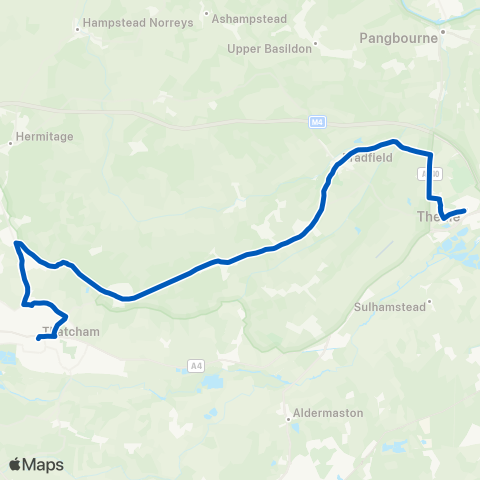 West Berkshire Council Transport Services  map