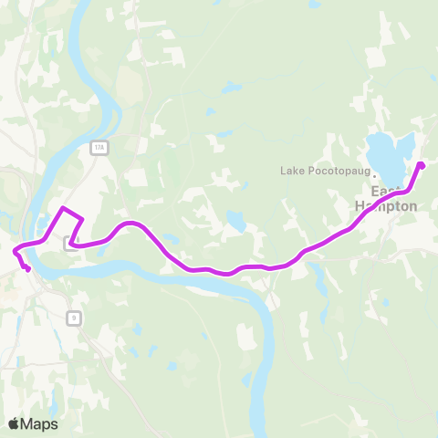 River Valley Transit Portland / East Hampton map