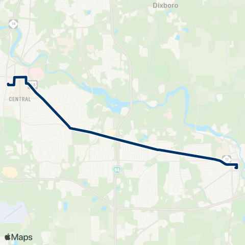 TheRide Washtenaw Express map