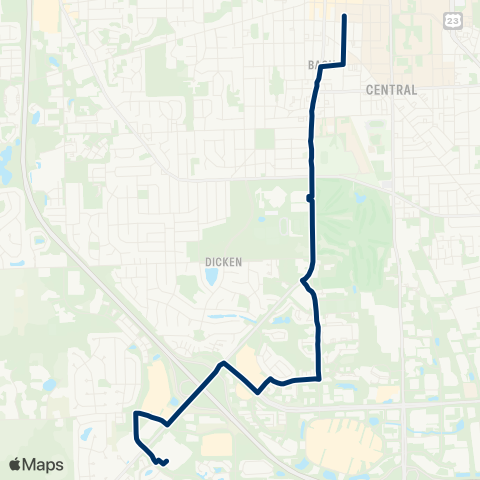 TheRide Ann Arbor - Saline Rd map