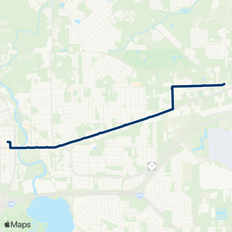 TheRide E Michigan Ave map