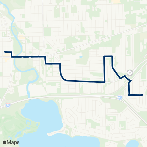 TheRide Ecorse - Tyler map