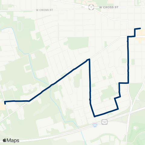 TheRide Harriet - W Michigan map