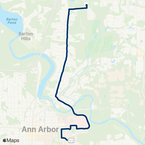 TheRide U-M - Pontiac map