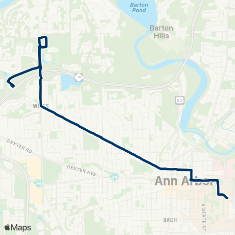 TheRide U-M Miller map