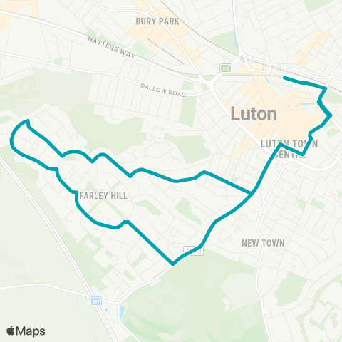 Arriva Beds and Bucks  map