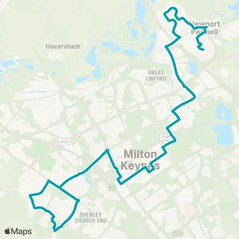 Arriva Beds and Bucks  map