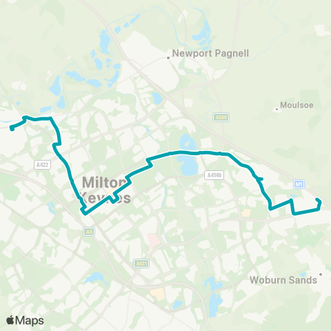 Arriva Beds and Bucks  map