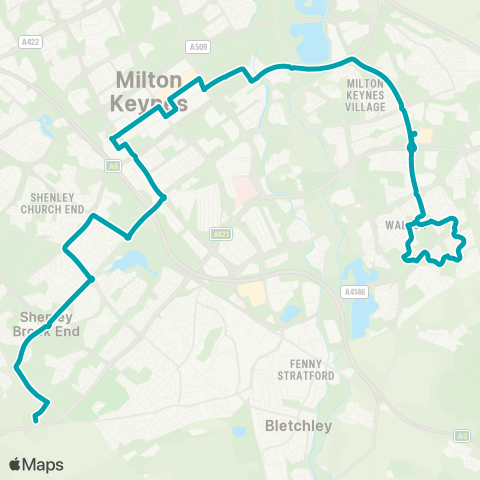 Arriva Beds and Bucks  map