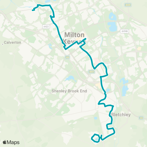 Arriva Beds and Bucks  map