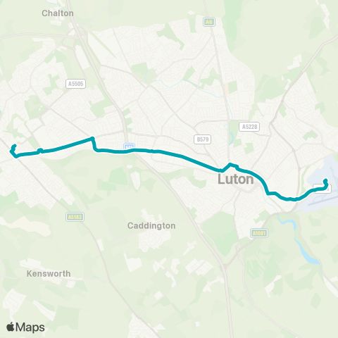 Arriva Beds and Bucks  map