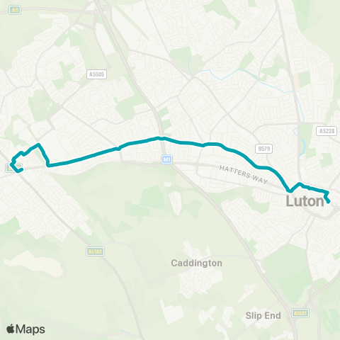 Arriva Beds and Bucks  map