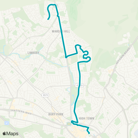 Arriva Beds and Bucks  map