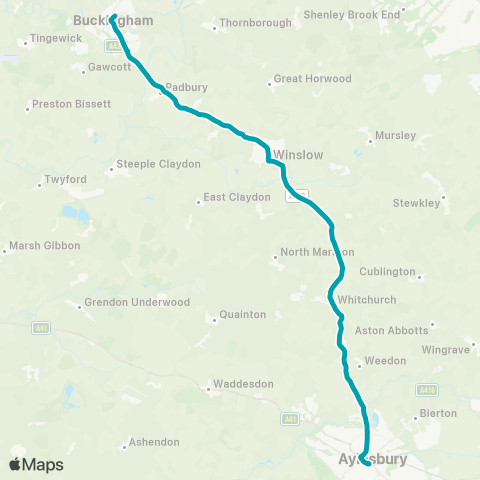 Arriva Beds and Bucks  map