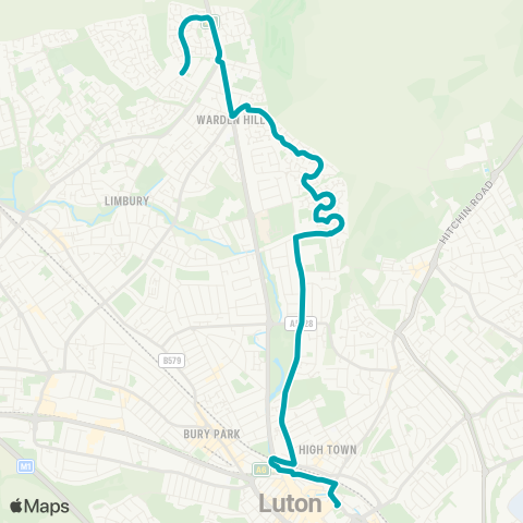 Arriva Beds and Bucks  map