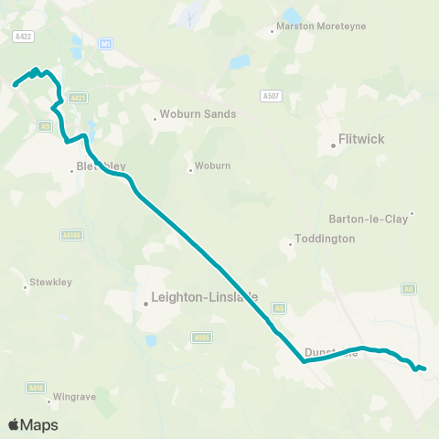 Arriva Beds and Bucks  map