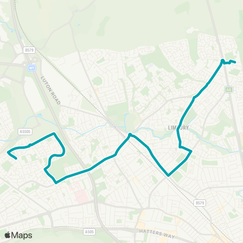 Arriva Beds and Bucks  map