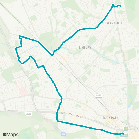 Arriva Beds and Bucks  map