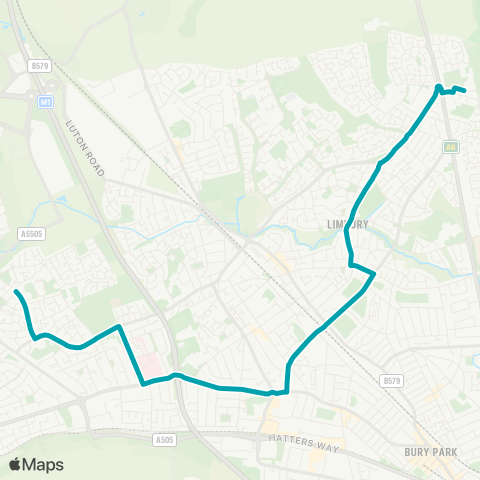 Arriva Beds and Bucks  map