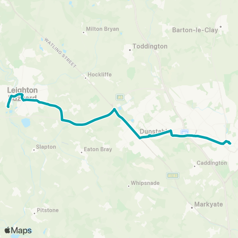 Arriva Beds and Bucks  map