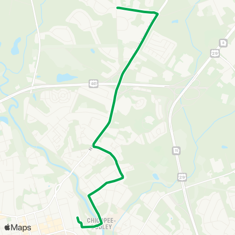 Athens Clarke County Transit North Ave map