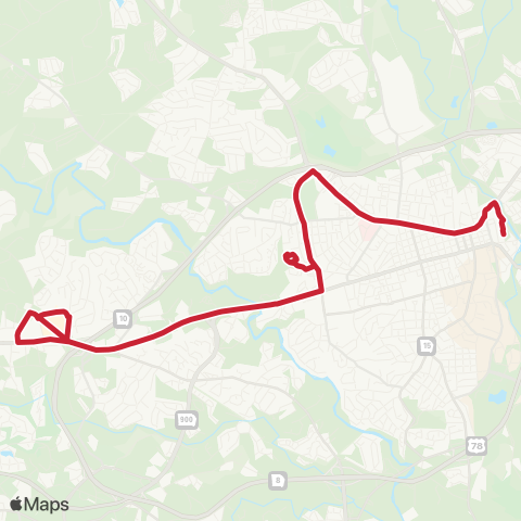 Athens Clarke County Transit West Athens map