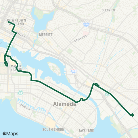 AC Transit Buena Vista - Fruitvale map