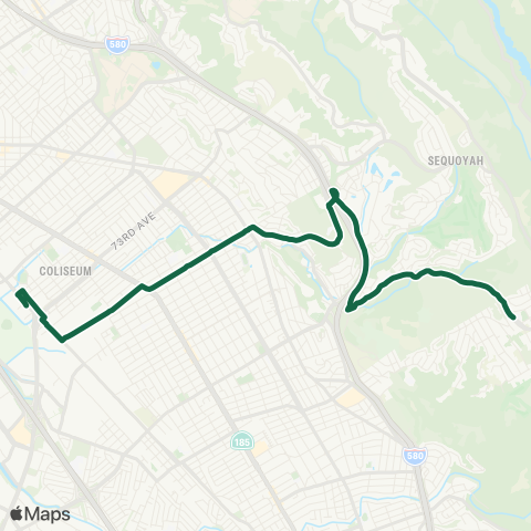 AC Transit 82nd Avenue - Grass Valley Limited map