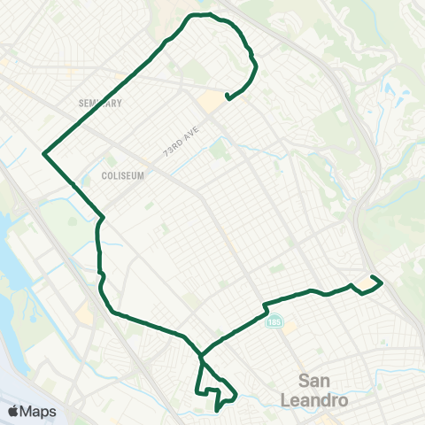 AC Transit Seminary - Sobrante Park map