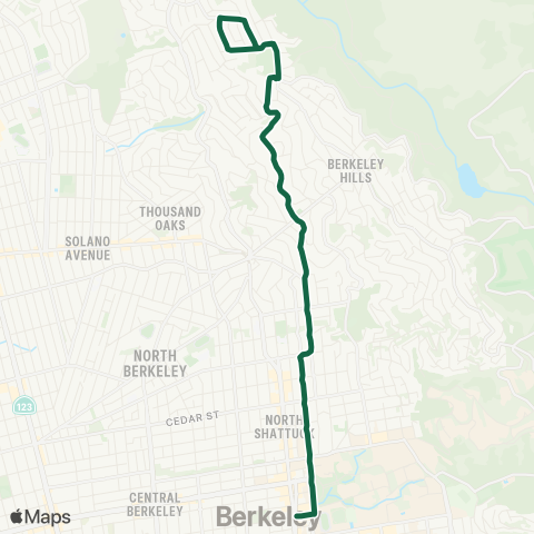 AC Transit Spruce - Oxford map