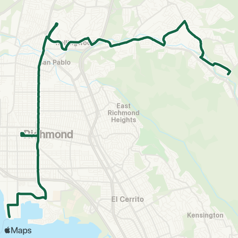 AC Transit San Pablo Dam - 23rd Street map