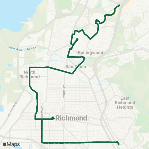 AC Transit Hilltop - Market - Cutting map