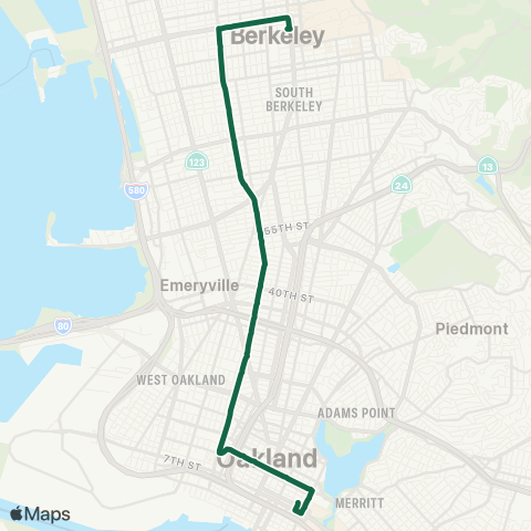 AC Transit Sacramento - Market map