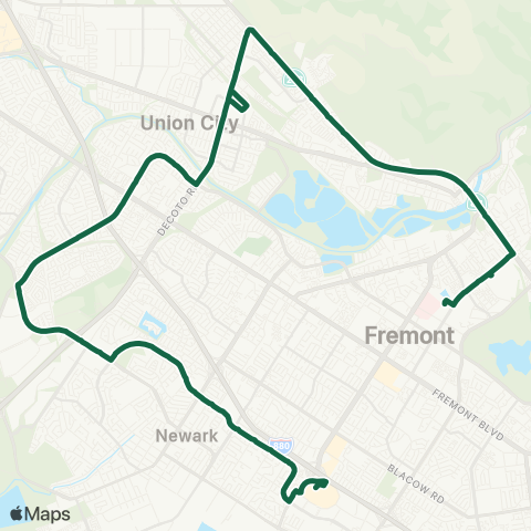 AC Transit Mission - Decoto - Newpark map