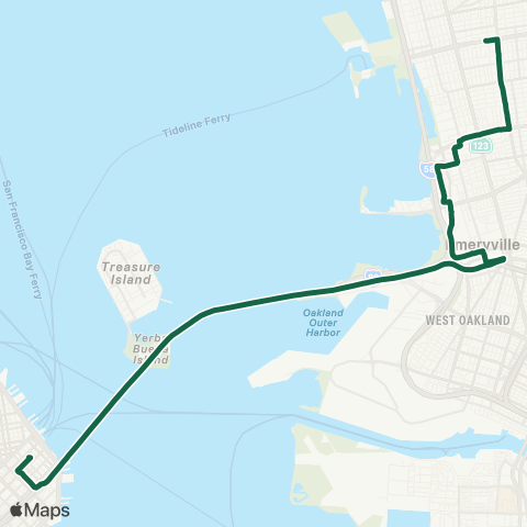 AC Transit Sacramento - Christie Transbay map