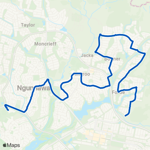 ACT School routes JPC Forde Bonnor Amaroo map