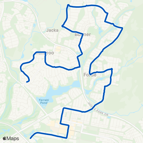 ACT School routes Burgmann Amaroo Bonner Forde map