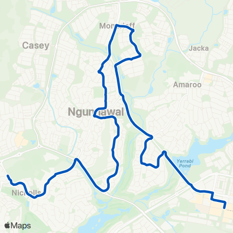 ACT School routes Gold Cr HS PS Holy Spirit Gungahlin Ngunnawal map