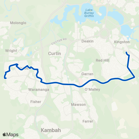 ACT School routes St Edmunds & St Clare's Duffy Holder map