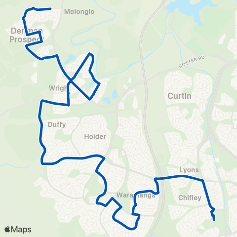 ACT School routes Marist College  Wright Stiring Fisher map