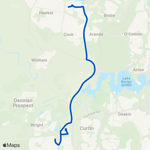 ACT School routes Montessori St Judes Orana & Islamic - Belco map