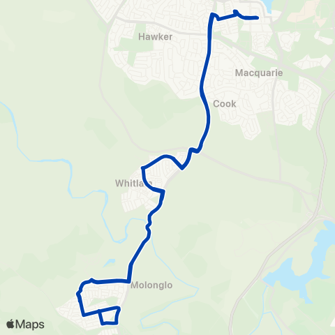 ACTION Whitlam Denman Loop map