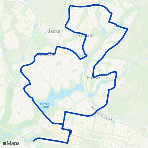 ACTION Bonner Loop via Forde & Amaroo map