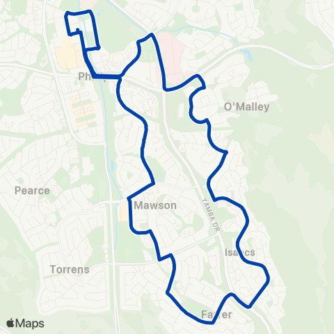 ACTION Mawson Loop via O'Malley & Farrer map