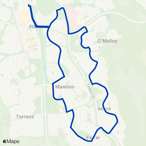 ACTION Mawson Loop via Farrer & O'Malley map