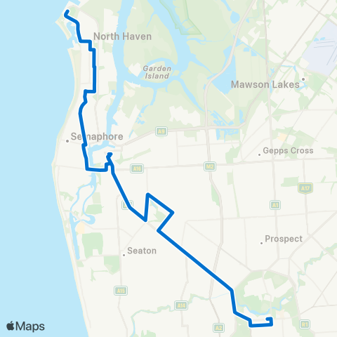 Torrens Transit Outer Harbor 1 map