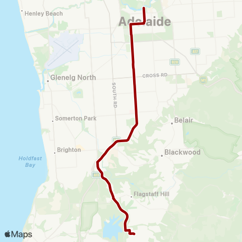 Torrens Transit Aberfoyle Hub - Adelaide Oval map