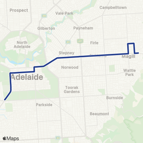 Torrens Transit Magill - City map